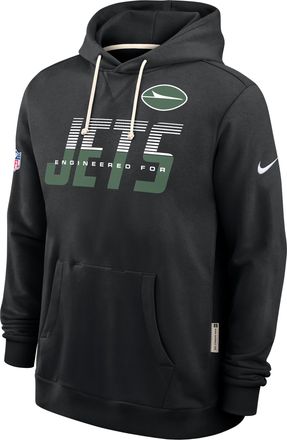 Nike New York Jets Sideline Standard Issue Nike Mens Dri-FIT NFL Pullover Hoodie in Black | 03AZ00A72-SX8