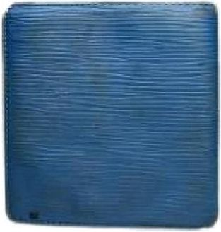 Louis Vuitton Pre-owned New Wave Card Holder - Dames - Vintage Accessoires - Blauw - ONE Size - Leer - Vintage