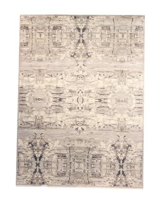F.J. Kashanian Fj Kashanian Graphic Modern Luxury Hand-Knotted Rug