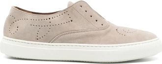 Fratelli Rossetti perforated suede loafers - men - Calf Leather/Rubber/Calf Suede - 9.5 - Grey