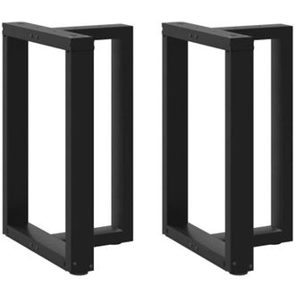 vidaXL Patas Para Mesa De Comedor En Forma De T (2 Unidades), Color Negro, 50 X 35 X (72-73) Cm, Acero Vidaxl