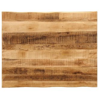 vidaXL Piano Tavolo Bordi Vivi 100x80x3,8 Cm Legno Di Mango Grezzo - Vidaxl