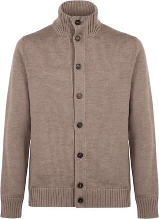 Slowear Button vest met hoge hals - Beige