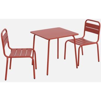 Sweeek Set tavolino in metallo per bambini e 2 sedie