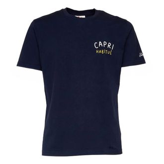 MC2 Saint Barth T-Shirts, male, Blue, Size: XL Short-sleeve Crewneck T-shirt