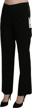 Bencivenga Black High Waist Straight Dress Trouser Womens Pant