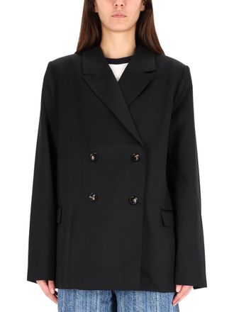 Ganni Double-Breasted Wool Jacket