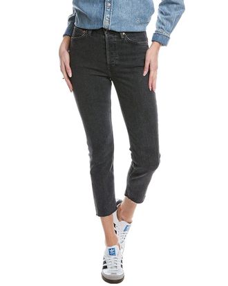 Re/Done RE/DONE 90s Noir High-Rise Ankle Crop Jean