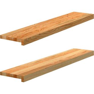 vidaXL Vidaxl - Alf&eacute;izares De Ventana 2 Uds Madera Maciza Roble Marr&oacute;n Claro