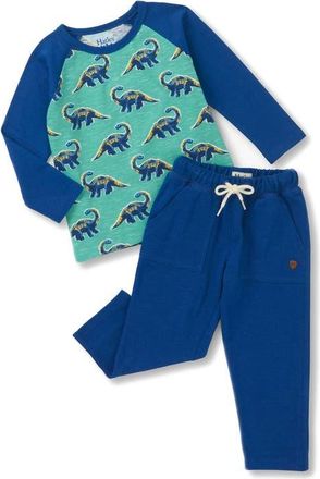 Hatley Bronto Glow T-Shirt & Sweatpants Set in Blue Turquoise at Nordstrom, Size 18-24M