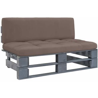 vidaXL Otomana De Jard&iacute;n De Palets Madera De Pino Impregnada Gris Vidaxl