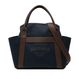 Herm&egrave;s Pre-owned Hermes Toile Sac de Pansage Grooming Bag 6WXA5KUEIKMO5J89
