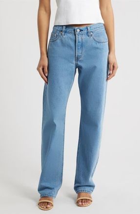 Levi's 501 90s Lightweight Relaxed Straight Leg Jeans in Stone Today Mid at Nordstrom, Size 31 X 30