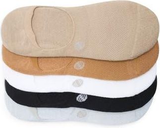 Zella All Purpose Cushioned 5-Pack No Show Liner Socks in Neutral at Nordstrom Rack, Size Regular