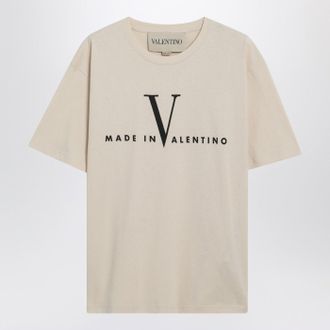 Valentino Butterfarbenes Made In Valentino-T-Shirt