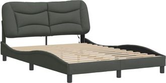 vidaXL Vidaxl - Estructura De Cama Con Led Sin Colch&oacute;n Gris Oscuro 140x200 Cm