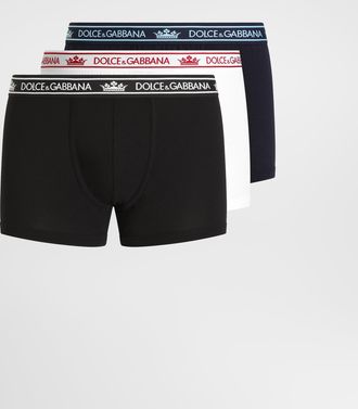 Dolce & Gabbana 3-pack Stretch Jersey Boxers - Man Underwear And Loungewear Multicolor 3