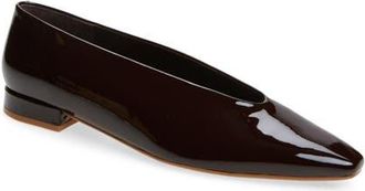 Jeffrey Campbell Hinted Pointed Toe Flat in Coffee Patent at Nordstrom, Size 5.5