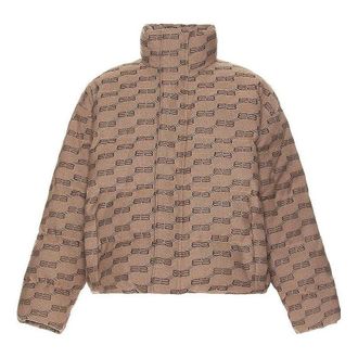 Balenciaga BB Monogram Puffer Jacket Beige Brown 681885TML339378
