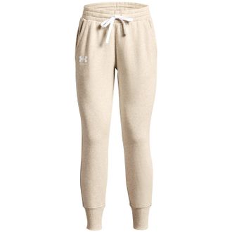 Under Armour Womens Rival Fleece Joggers Brown/White XL