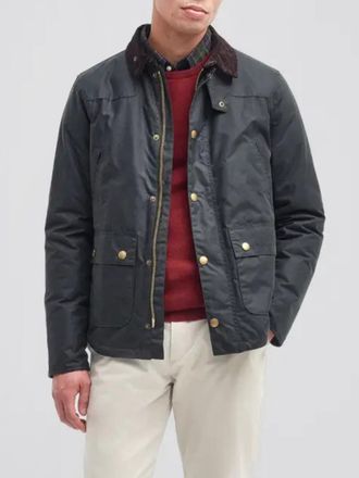 Barbour Reelin Waxed Cotton Jacket with Corduroy Collar