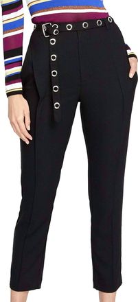 Rachel Roy Womens Belted Casual Trouser Pants In Black