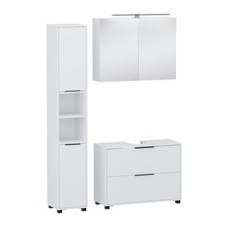 Vicco Juego De Muebles De Ba&ntilde;o De 3 Piezas Alina, Blanco, 3 Partes, Vicco