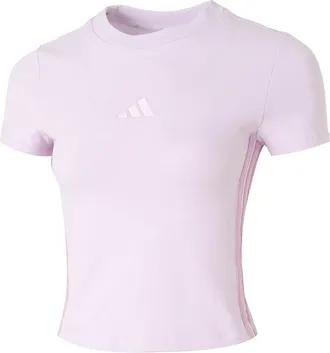 adidas (WMNS) adidas Essentials Loose 3-Stripes Cropped T-Shirt Asia Sizing Pink JE1248