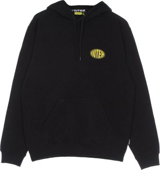 Iuter Zwarte hoodie met kangoeroezak - Heren - Hoodies - Zwart - S - Katoen - Hoodies & sweatvesten