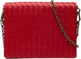 Bottega Veneta Pre-owned Cross Body Bags, female, Red, Size: ONE SIZE Pre-owned Vintage Cross Body Bag