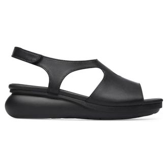 Camper Balloon K201177 Leather Womens Hook and loop Sandals - Black - Size:UK 5