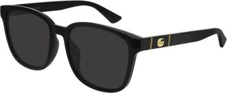 Gucci Authentieke stijlvolle zonnebril van premium kwaliteit - Heren - Zonnebrillen - Zwart - 56 MM - Accessoires