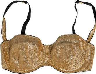 Dolce & Gabbana Semi-Pad Beugel Balconette BH - Dames - BHs - Geel - L - Polyester - Ondergoed