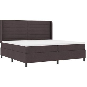 vidaXL Cama Tipo Box Spring Marr&oacute;n Oscuro 200 X 200 Cm Tela Vidaxl