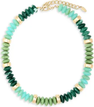 Natasha Beaded Collar Necklace in Blue/Turquoise at Nordstrom Rack