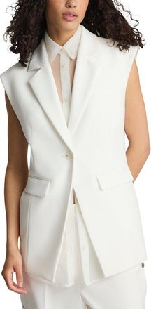 Kenneth Cole White Removable Faux Shirt Vest