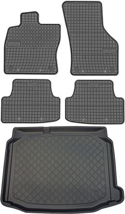 OEM Juego De Alfombrillas De Goma Para Coche Y Maletero Para Seat Leon Iii Sc 5f Hatchback (desde Noviembre De 2012 Hasta Marzo De 2020)