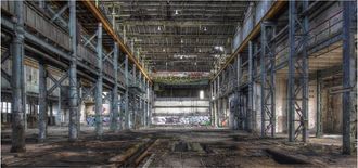 Schubiger M&ouml;bel Digitaldruck auf Acrylglas Werkshalle 3