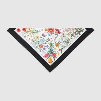 Gucci Printed Silk Headband, Black, Silk