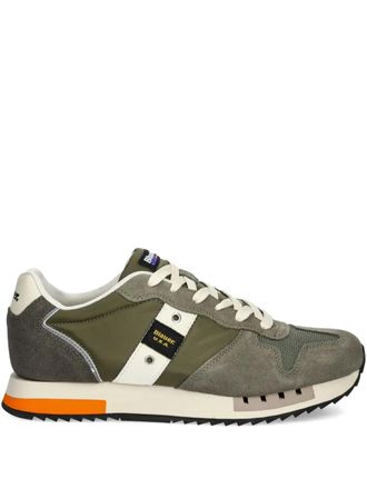 Blauer Running Queens 01 sneakers - men - Fabric/Fabric/Rubber/Calf Suede - 44 - Green