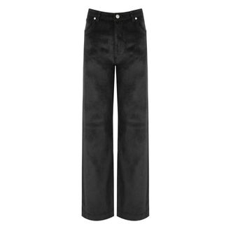 Cruna Straight Jeans, female, Black, Size: M Black Cotton Wide Leg Trousers