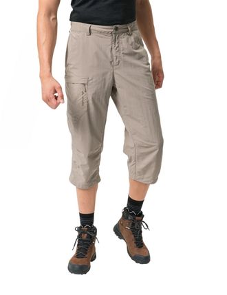 Vaude 3/4-Hose VAUDE MENS FARLEY CAPRI PANTS II, Herren, Gr. 46, N-Gr, braun (boulder uni), Web, Obermaterial: 100% Polyamid, unifarben, regular fit, Hosen 