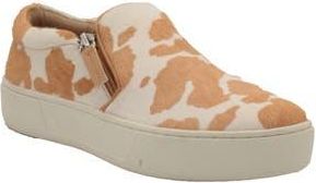 Very Volatile Volatile Normande Genuine Calf Hair Platform Sneaker in Tan/White Cow Print Calf Hair at Nordstrom Rack, Size 9