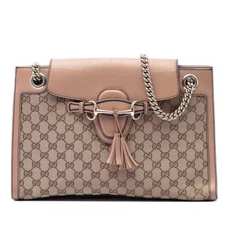 Gucci Pre-owned Gucci Large GG Canvas Emily Shoulder Bag Ladies KSHIWM241Q5NAYGL