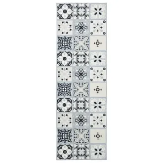 vidaXL Pasillo De Alfombra Oriz 1150 Gsm Gris Y Negro Vidaxl