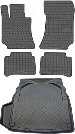 OEM Juego De Alfombrillas De Goma Para Coche Y Alfombrilla Para Maletero Para Mercedes Clase E W212 Sed&aacute;n (de Marzo De 2009 A Marzo De 2016)