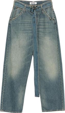 Darkpark Belted Wide-leg Jeans