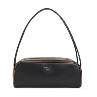 Prada Tassen, Dames, Zwart, ONE Size, Leer, Calf Leather Bag