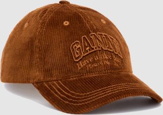 Ganni Casquette Corduroy Tortoise Shell