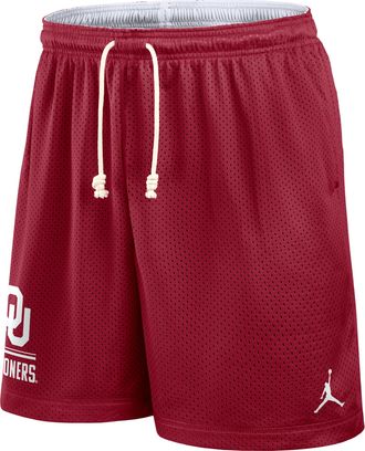 Nike Jordan Mens Oklahoma Courtside Jordan Brand Dri-FIT College Reversible Shorts in Red | 0JBF99MIOKN-11C
